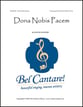 Dona Nobis Pacem SA choral sheet music cover